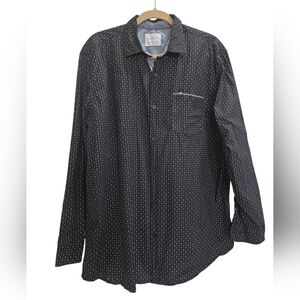 Craft+Flow Mens Black Button Down Shirt, SIZE 2XL